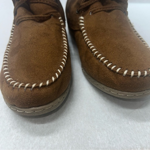 New Altar'd State Brown Suede Fringe Round Toe Side Zipper Flat  Boots Size 8 - Picture 2 of 7